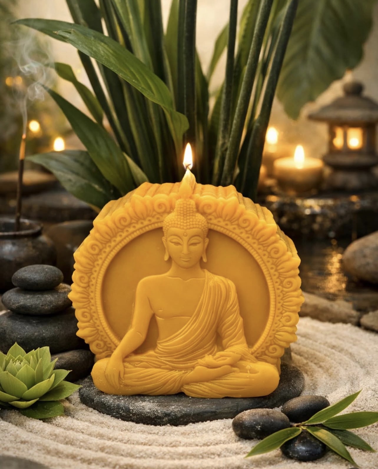 Bouddha avec halo (Sérénité & Protection)
